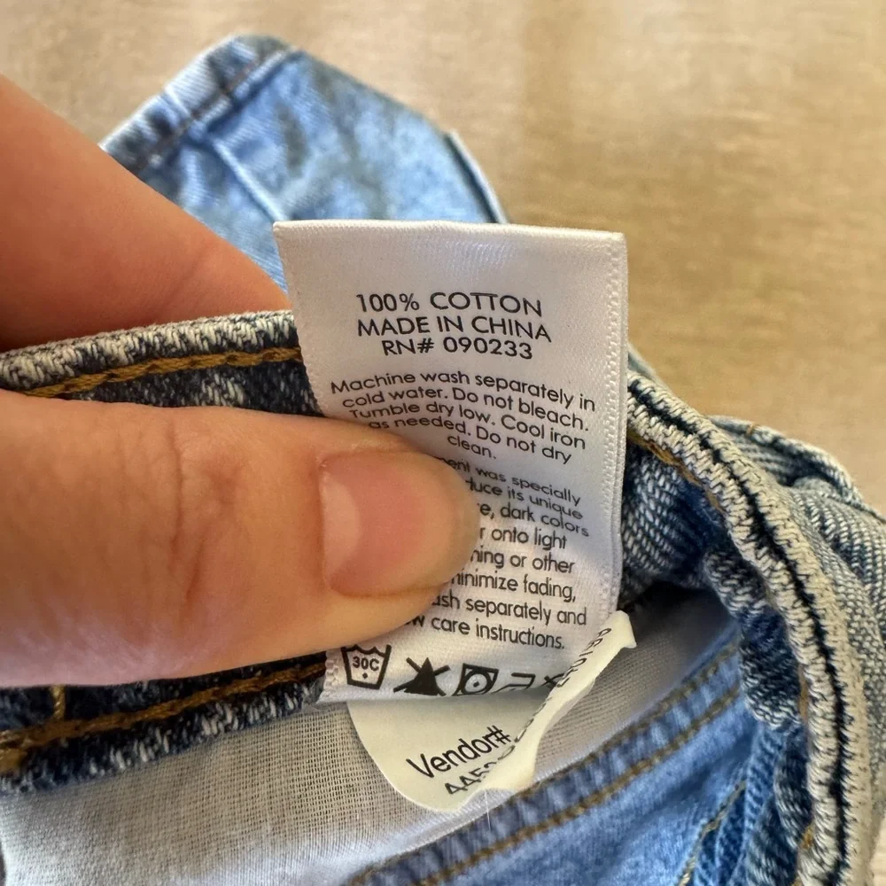 PacSun High Rise Festival Denim Shorts Size 24 | Button Fly Blue Jean Cutoffs